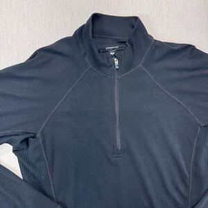 Patagonia Women’s S Black 1/4 Zip Thermal Base Layer Top Performance Waffle Knit